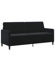 Divano con Storage Nero 192 x 78 x 87 cm Poliestere 2