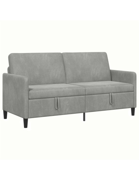 Divano con Storage Grigio Chiaro 172 x 78 x 87 cm Poliestere