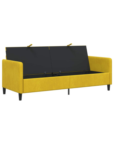 Divano con Storage Giallo 192 x 78 x 87 cm Poliestere