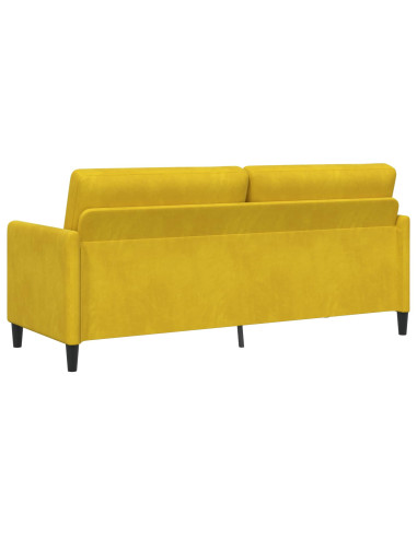 Divano con Storage Giallo 192 x 78 x 87 cm Poliestere
