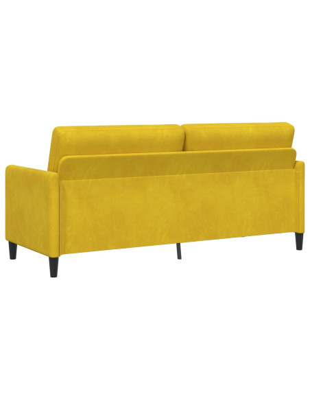 Divano con Storage Giallo 192 x 78 x 87 cm Poliestere