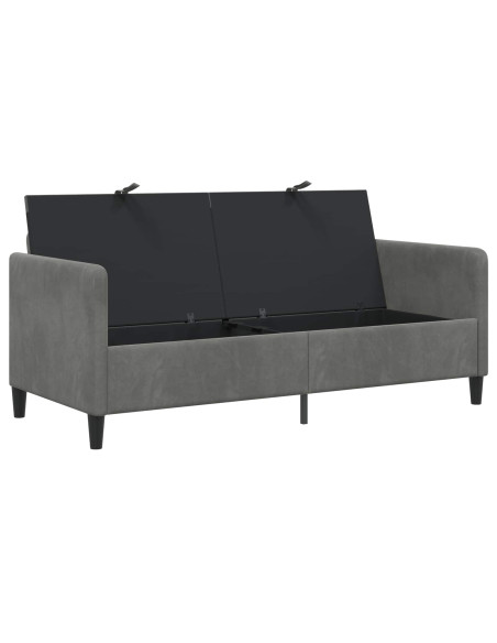 Divano con Storage Grigio Scuro 172 x 78 x 87 cm Poliestere