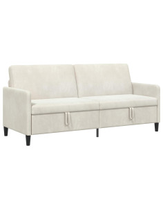Divano con Storage Crema 192 x 78 x 87 cm Poliestere 2