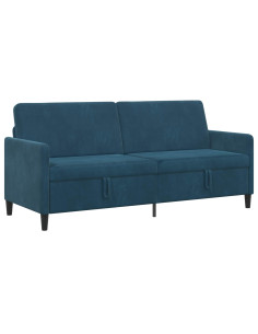 Divano con Storage Blu 192 x 78 x 87 cm Poliestere 2
