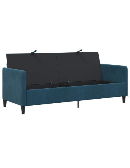 Divano con Storage Blu 192 x 78 x 87 cm Poliestere