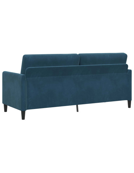 Divano con Storage Blu 192 x 78 x 87 cm Poliestere