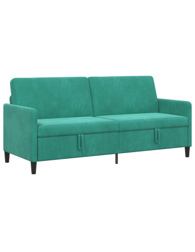Divano con Storage Turchese 192 x 78 x 87 cm Poliestere