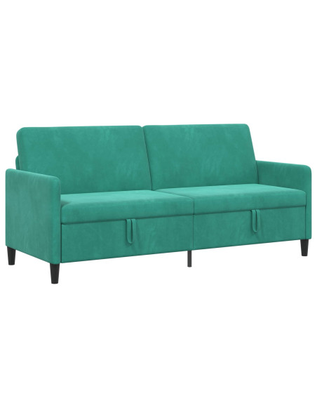 Divano con Storage Turchese 192 x 78 x 87 cm Poliestere