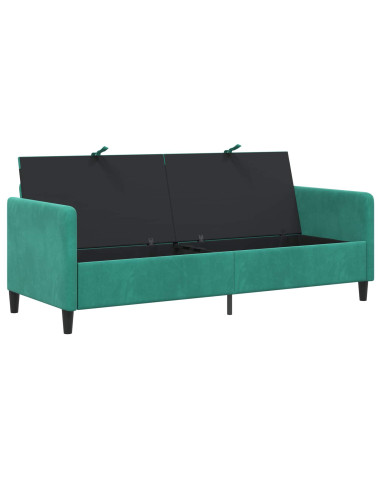 Divano con Storage Turchese 192 x 78 x 87 cm Poliestere