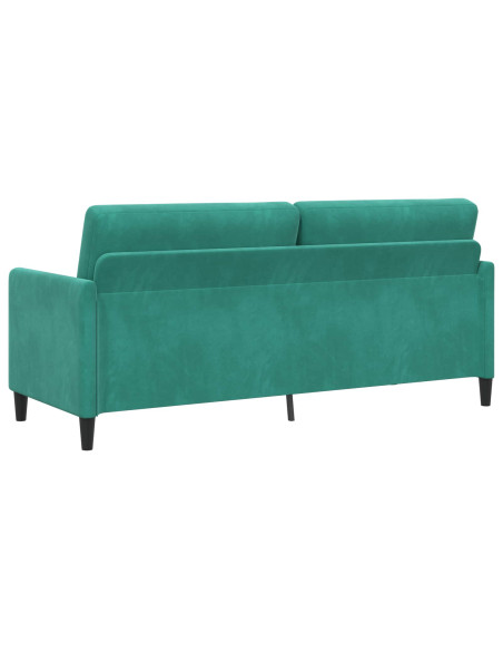Divano con Storage Turchese 192 x 78 x 87 cm Poliestere