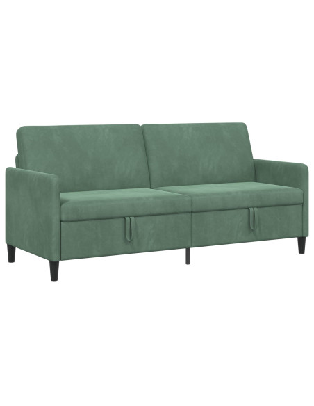 Divano con Storage Verde Mare 192 x 78 x 87 cm Poliestere