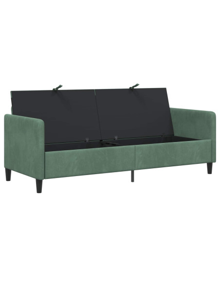 Divano con Storage Verde Mare 192 x 78 x 87 cm Poliestere