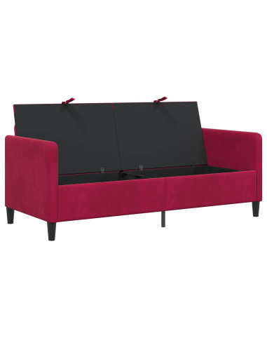 Divano con Storage Rosso Vino 172 x 78 x 87 cm Poliestere