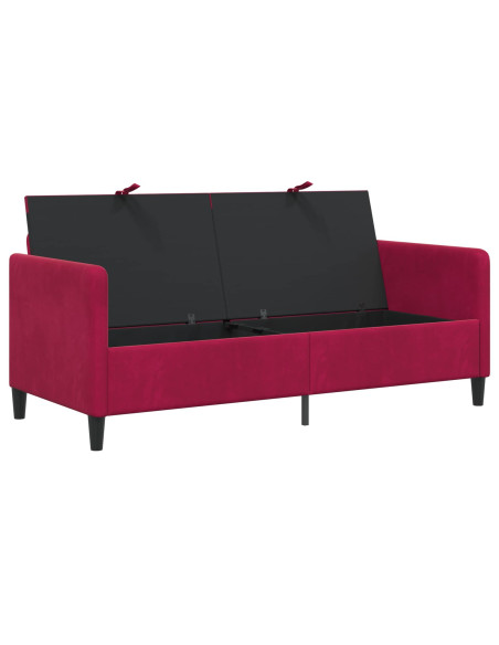 Divano con Storage Rosso Vino 172 x 78 x 87 cm Poliestere