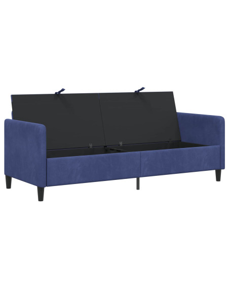 Divano con Storage Blu Polizia 192 x 78 x 87 cm Poliestere
