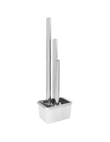 Fontana da Giardino Argento 48x34x153 cm in Acciaio Inox