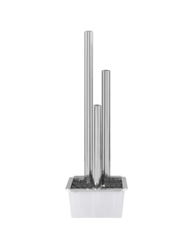 Fontana da Giardino Argento 48x34x153 cm in Acciaio Inox