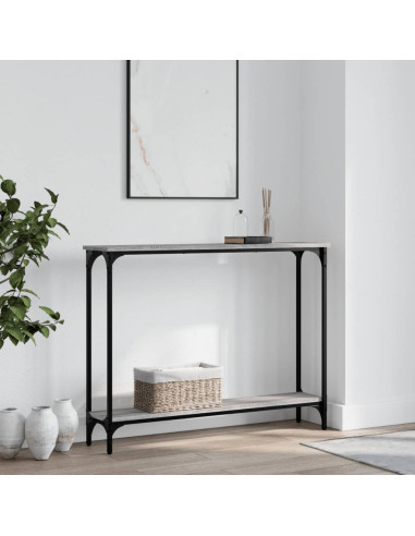 Tavolino Consolle Grigio Sonoma 100x22,5x75cm Legno Multistrato
