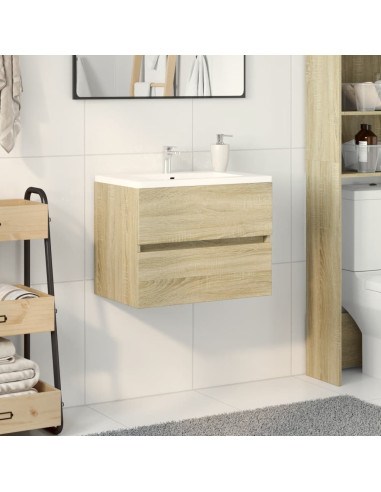 Mobile Lavabo Rovere Sonoma 60x38,5x45 cm in Legno Multistrato