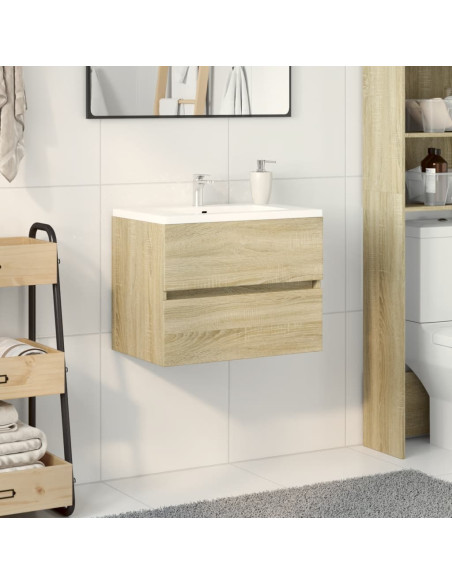 Mobile Lavabo Rovere Sonoma 60x38,5x45 cm in Legno Multistrato