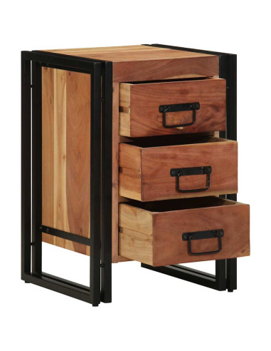 Armadio da Notte 40 x 40 x 59 cm Legno di Acacia Massello
