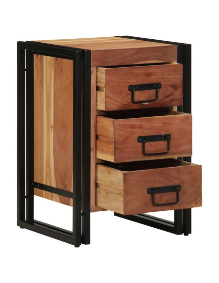 Armadio da Notte 40 x 40 x 59 cm Legno di Acacia Massello