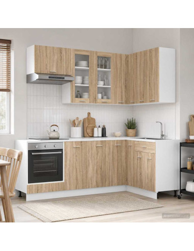Unità Cucina LYON 8 pcs Rovere Sonoma Legno ingegnerizzato