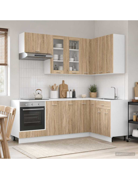 Unità Cucina LYON 8 pcs Rovere Sonoma Legno ingegnerizzato
