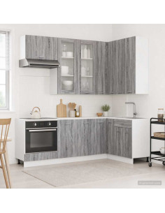 Unità Cucina LYON 8 pcs Sonoma grigio Legno ingegnerizzato