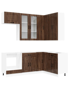 Unità Cucina KALMAR 8 pcs Rovere Marrone Legno ingegnerizzato 2