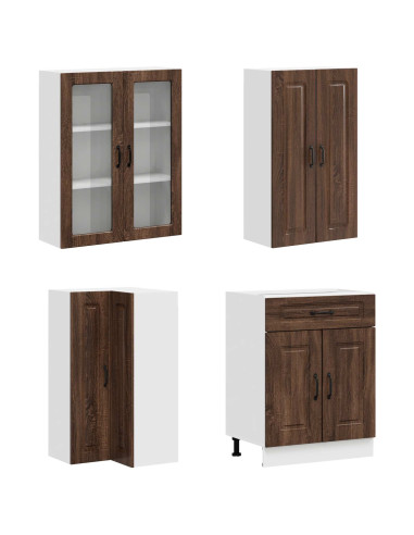 Unità Cucina KALMAR 8 pcs Rovere Marrone Legno ingegnerizzato
