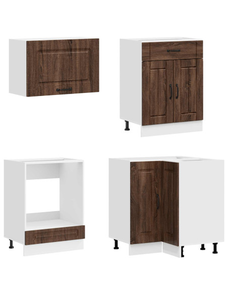 Unità Cucina KALMAR 8 pcs Rovere Marrone Legno ingegnerizzato