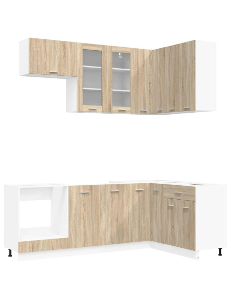 Unità Cucina LYON 8 pcs Rovere Sonoma Legno ingegnerizzato