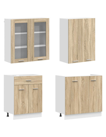 Unità Cucina LYON 8 pcs Rovere Sonoma Legno ingegnerizzato