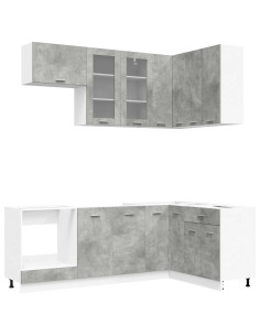 Unità Cucina LYON 8 pcs Grigio Cemento Legno ingegnerizzato 2