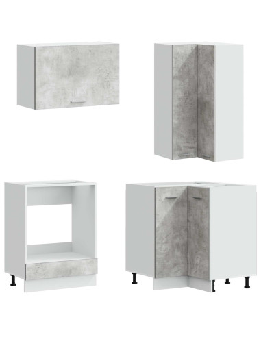 Unità Cucina LYON 8 pcs Grigio Cemento Legno ingegnerizzato