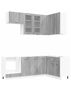 Unità Cucina LYON 8 pcs Sonoma grigio Legno ingegnerizzato 2