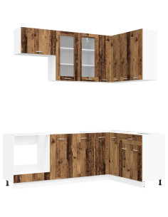 Unità Cucina LYON 8 pcs Legno antico Legno ingegnerizzato 2