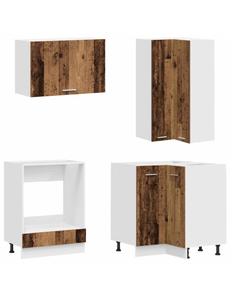 Unità Cucina LYON 8 pcs Legno antico Legno ingegnerizzato