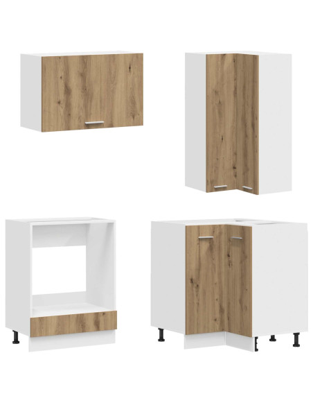 Unità Cucina LYON 8 pcs Rovere Artigianale Legno ingegnerizzato