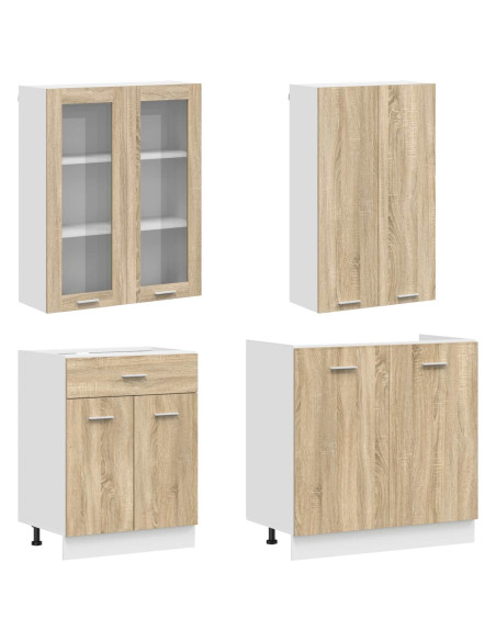 Unità Cucina LYON 8 pcs Rovere Sonoma Legno ingegnerizzato