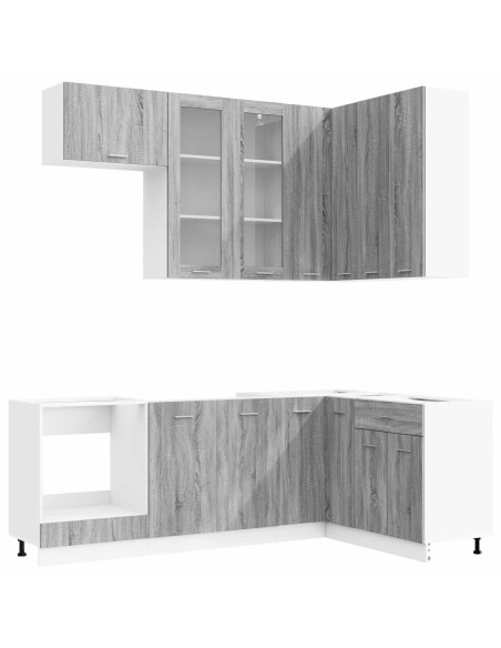 Unità Cucina LYON 8 pcs Sonoma grigio Legno ingegnerizzato