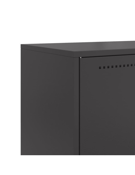 Credenza Nera 68,5x38,5x123,5 cm in Acciaio
