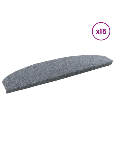 Tappetini per scale autoadesivi 15 pcs Grigio Chiaro