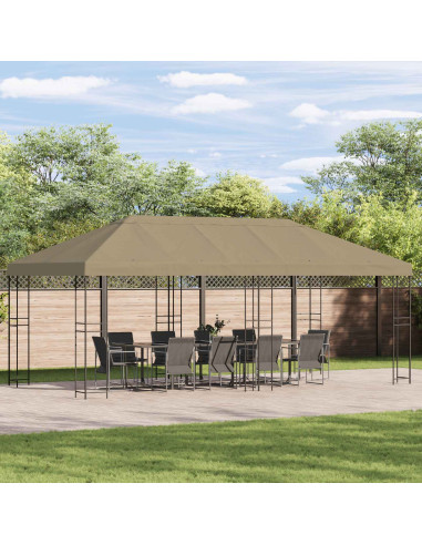 Copertura Tenda Gazebo 6 x 3 m Beige Poliestere 190