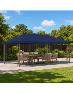 Copertura Tenda Gazebo 6 x 3 m Blu Poliestere 190
