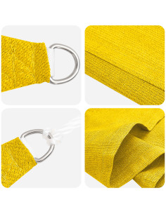 Telo Ombra Giallo 2 x 2 x 2 m HDPE
