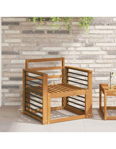 Bracciolo 2 pcs Naturale 60 x 6 x 61 cm