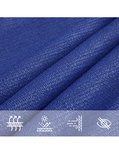Vela Parasole 160 g/m² Blu 3,5x3,5x4,9 m in HDPE