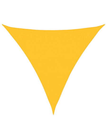 Vela Parasole 160 g/m² Triangolare Giallo 3x3x3 m in HDPE